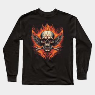 Inferno Rock Apparel: Ignite Your Style with Fiery Flair Long Sleeve T-Shirt